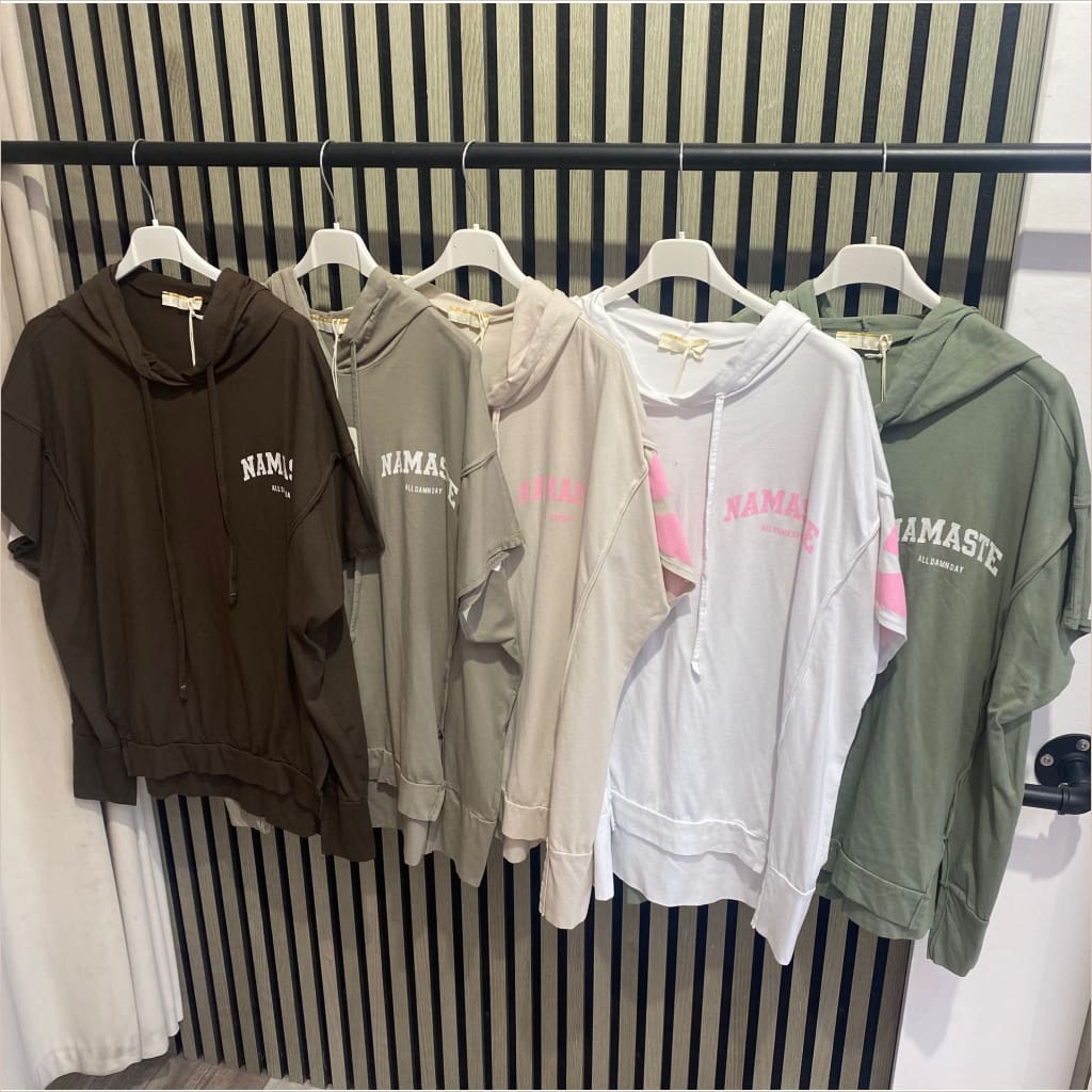 BJ-Namaste Shirt mit Kapuze kurzarm - shirt