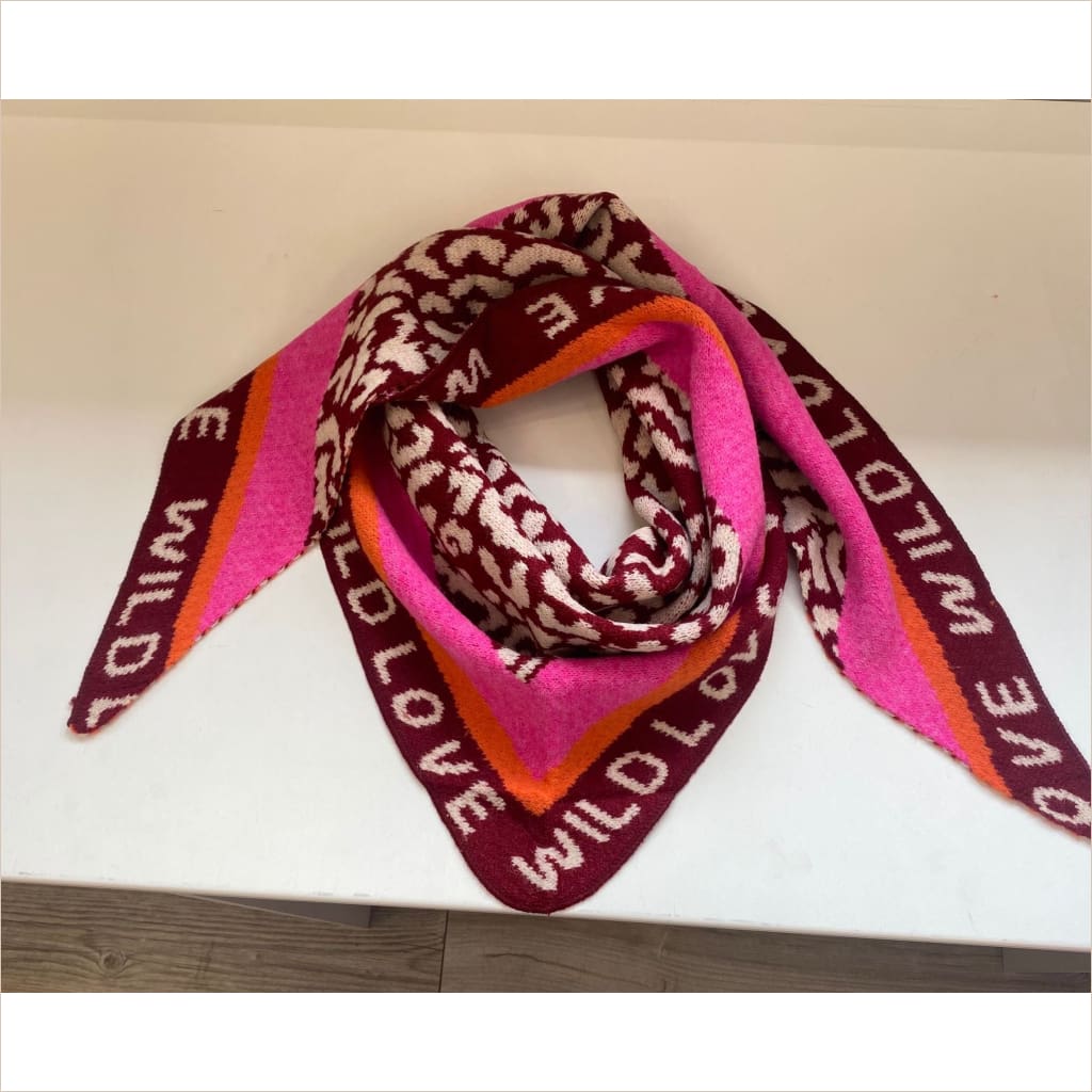 Dreieckstuch BJ WILD Love pink rot Leo - Dreieckstuch