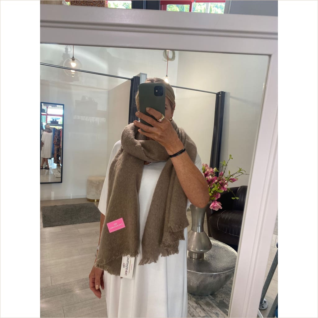 Schal Zwillingsherz ’Flauschig’ braun - Schal