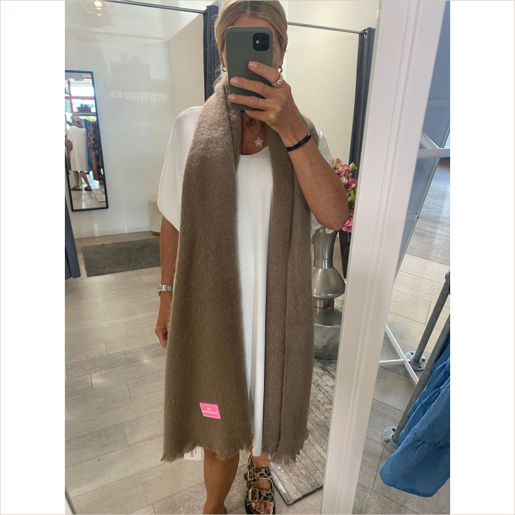 Schal Zwillingsherz ’Flauschig’ braun - Schal