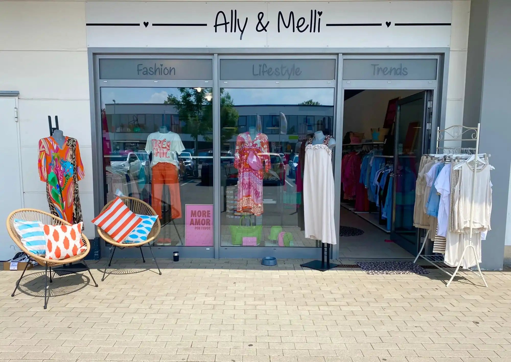 A storefront for a clothing boutique.