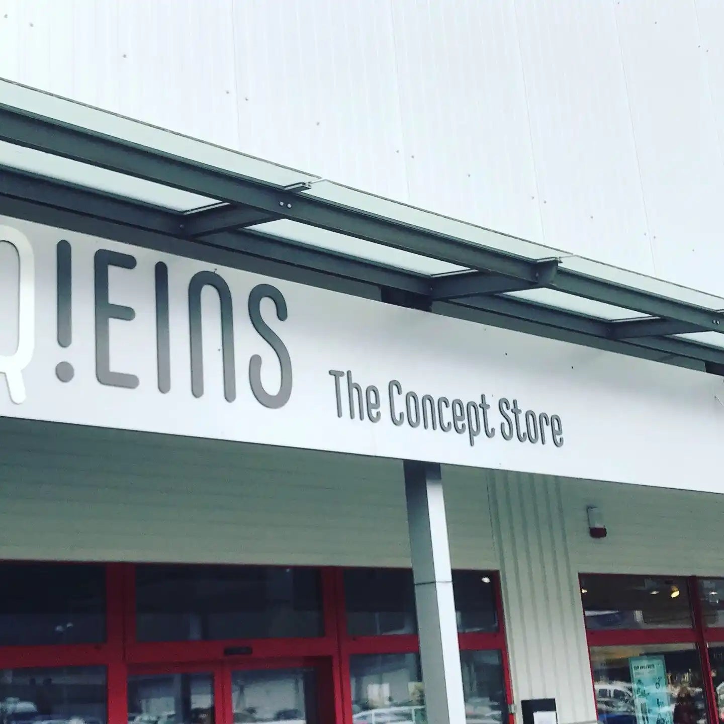 Storefront sign.